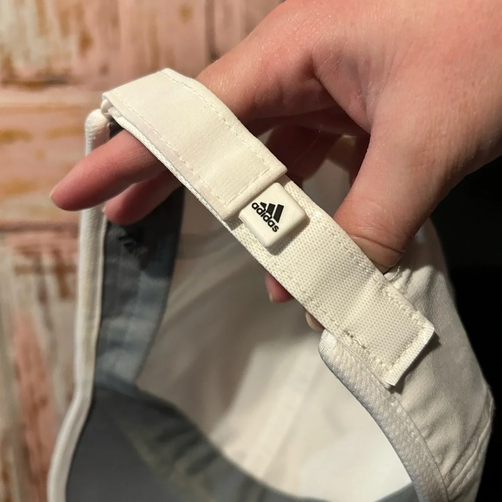 adidas White and Black Logo Hat